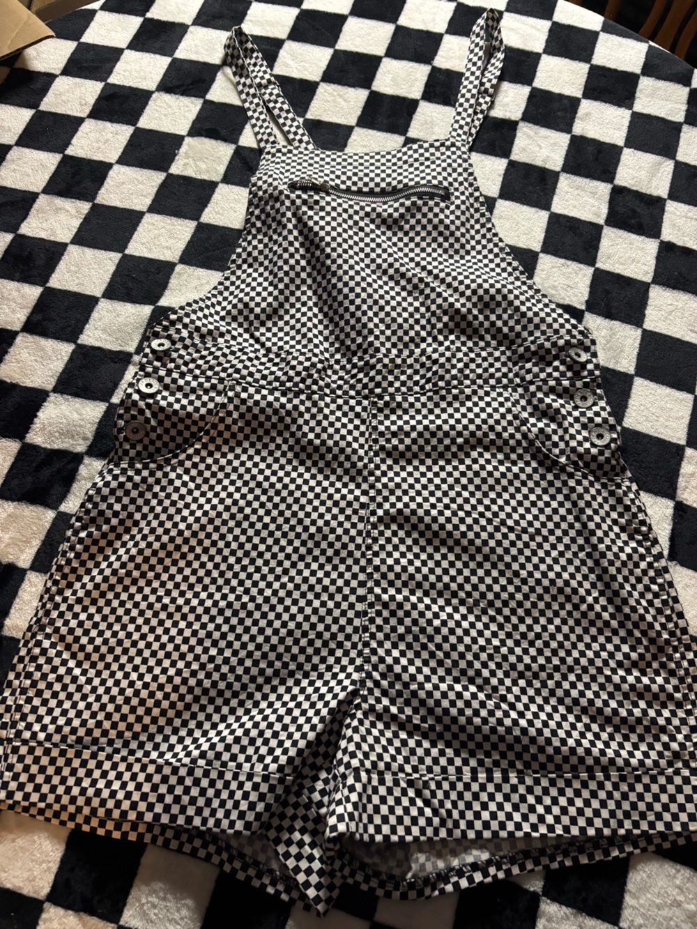 Women’s medium Checkered overalls